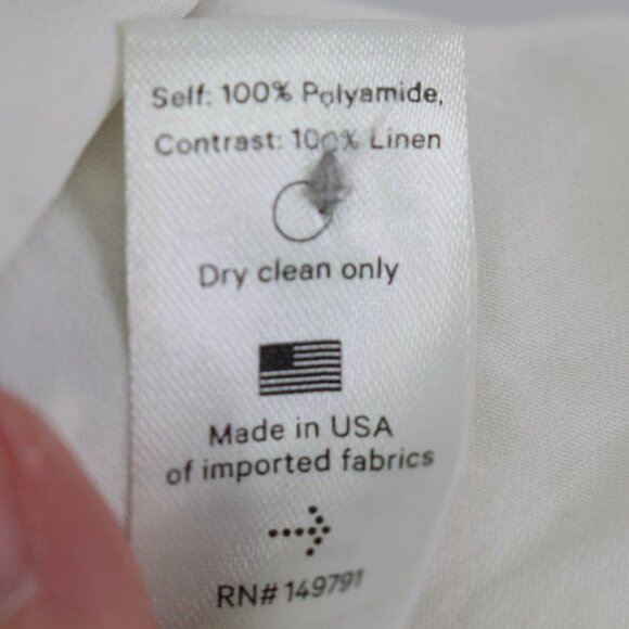 Warm Linen Swiss Dot Floral Fit n Flare Dress Size 0 - Picture 12 of 12